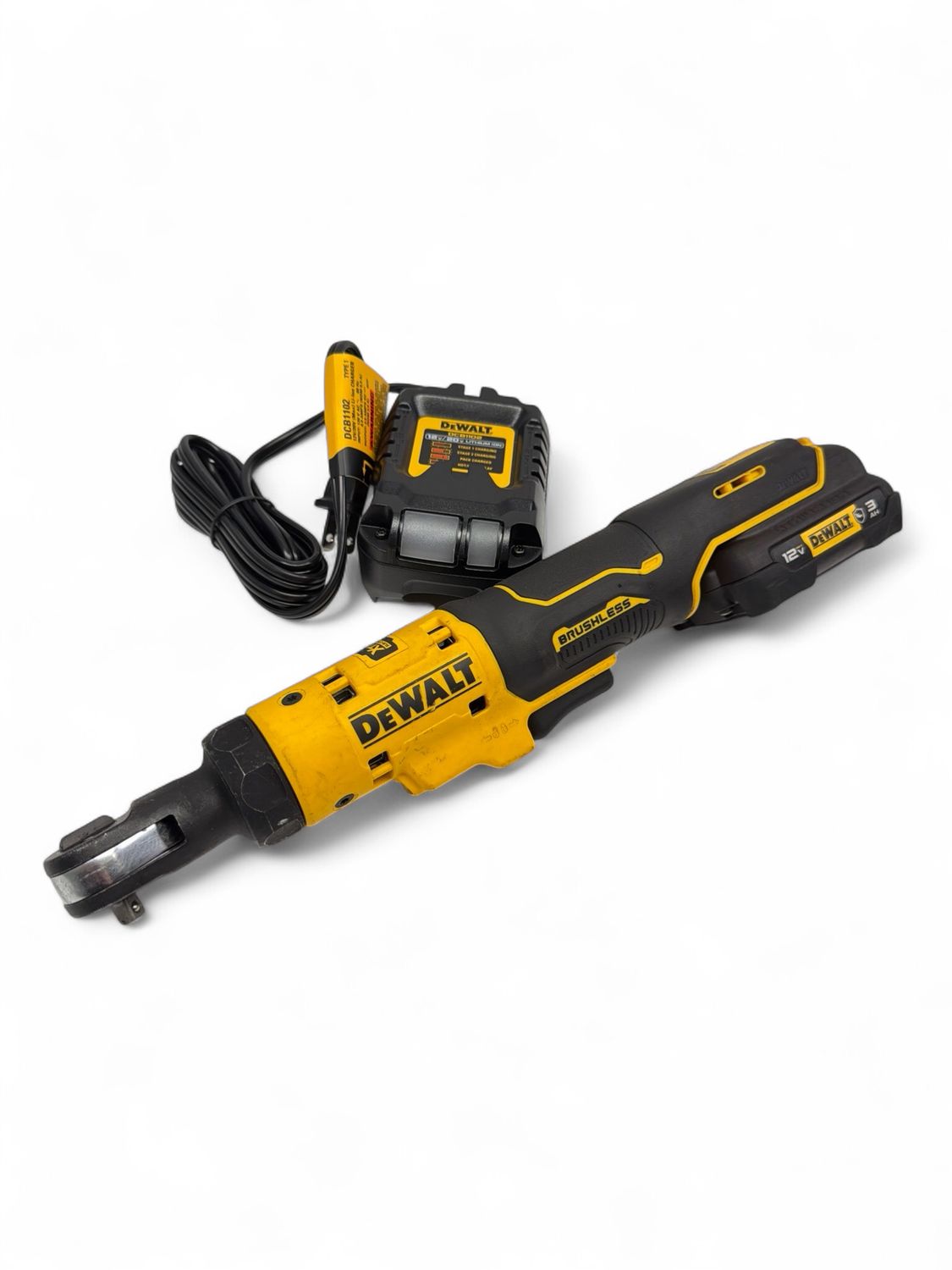 Dewalt EXTREME 12V MAX 1/4” Drive Ratchet Kit W/ 3AH Battery & Charger, DCF504