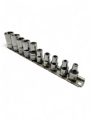 Snap On 10 pc Combination Drive E-TORX Shallow Socket Set (E4-E18), 210AFLEY