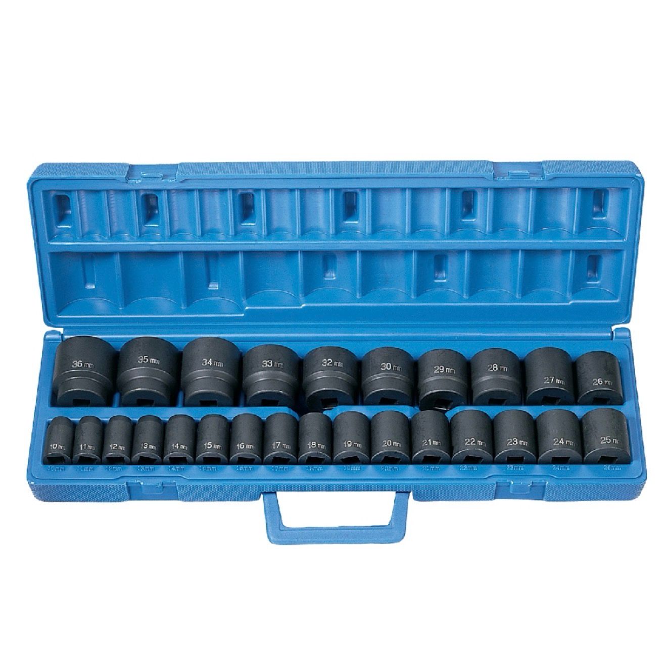 Grey Pneumatic 26pc 1/2” Drive 6pt Metric Socket Set, 1326M