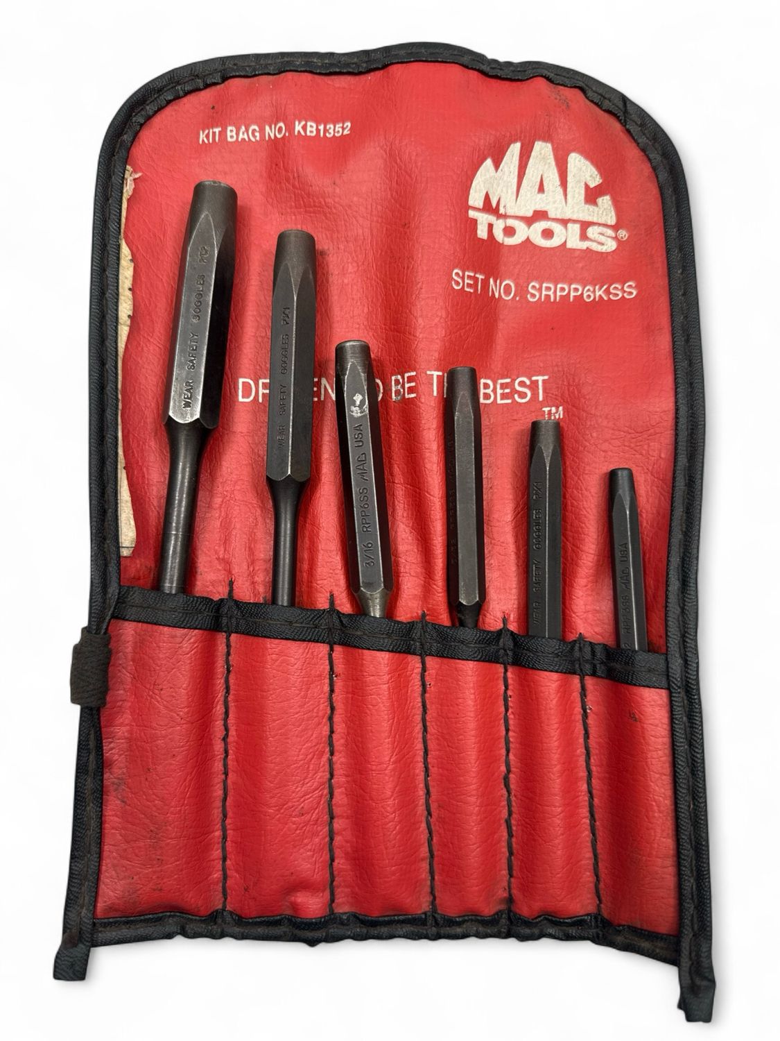 Mac Tools 6 Pc. Roll Pin Punch Set, SRPP6KSS