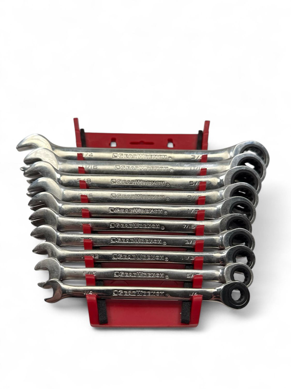 Gearwrench 10pc 12pt Ratcheting SAE Wrench Set (1/4”-3/4”)