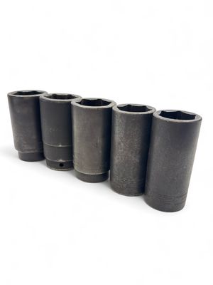 Snap On 5pc 1/2" Drive 6-Point Metric Flank Drive® Deep Impact Socket Set (29-30, 34-36mm), 305SIMMY