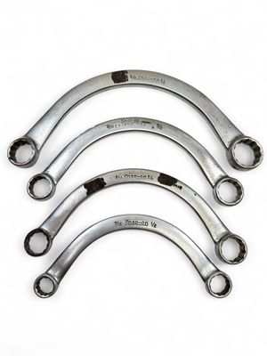 Snap On 4pc. 12-Point SAE Flank Drive Half-Moon Box Wrench Set (7/16-3/4") CX605