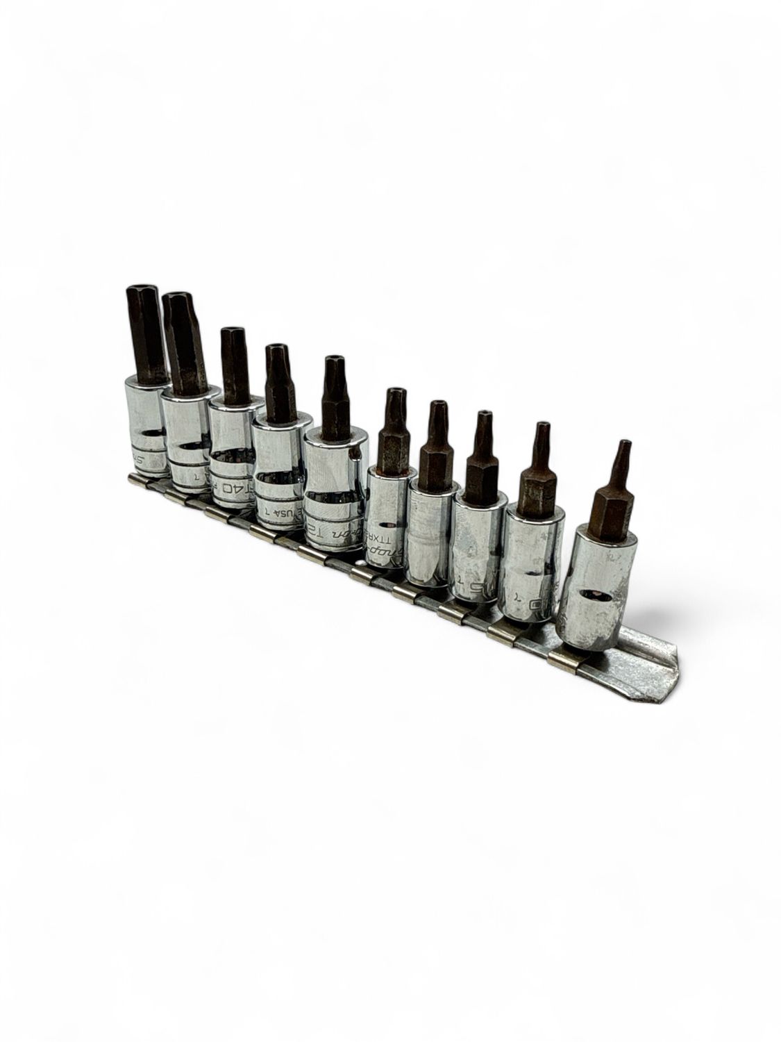 Snap On 10 pc Combination Drive TORX® Bit Tamper-Resistant Socket Set (T8-T50), 210EFTXRY