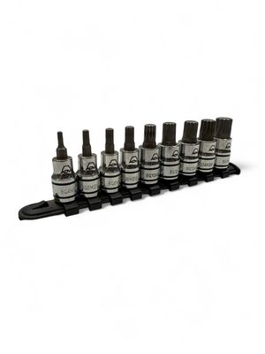 Matco Tools 9 Piece 3/8” Drive ADV Triple Square Bit Socket Set (M4-M6, M8, M10, M12-M14 & M16), SQM92VA