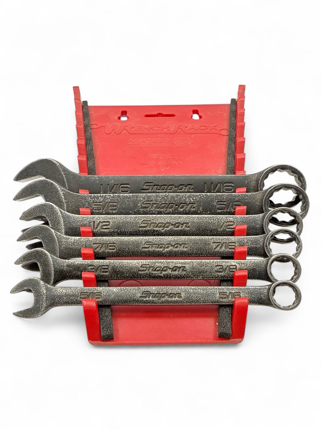 Snap On 6pc SAE 12pt Flank Drive Short Combination Wrench Set (5/16”-11/16”) Industrial Finish