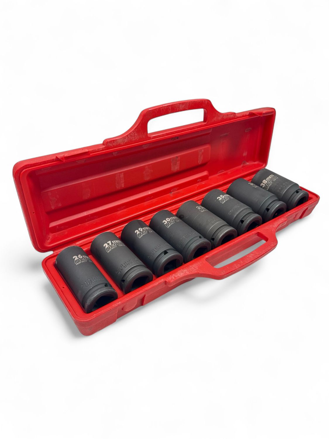 NEIKO 8pc 3/4" Drive Deep Impact Socket Set Jumbo Assortment, Metric Sizes (26 to 38 mm), 02460A