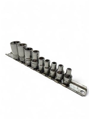 Snap On 9pc Combination Drive E-TORX Shallow Socket Set (E4-E18), 210AFLEY