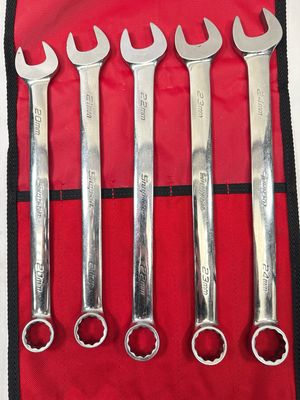 Snap On 5 pc 12-Point Metric Flank Drive Plus Combination Wrench Set (20–24 mm), SOEXM705