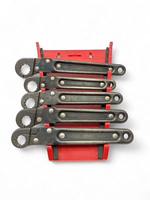 Mac Tools SAE 5pc Flare Nut Wrench Set Ratcheting (3/8-5/8”)