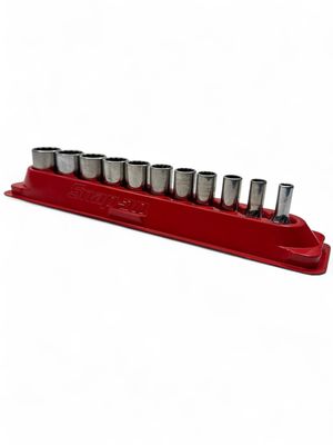 Snap On 11 pc 3/8" Drive 12-Point SAE Flank Drive® Semi-Deep Socket Set (1/4–7/8"), 211FDSY