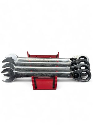 Blue Point 4pc 12-Point Metric 15° Offset Ratcheting Combination Wrench Set, BOERM704