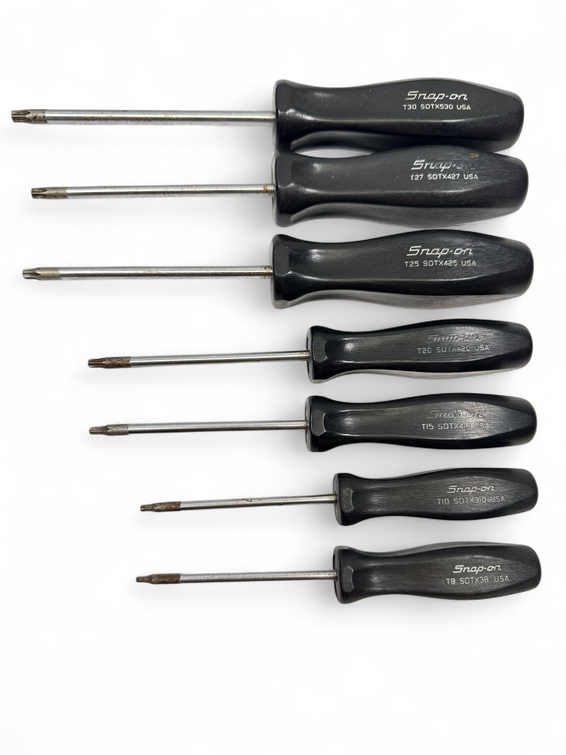Snap On 7pc Torx Hard Handle Screwdriver Set, (T8-T30), SDDTX70A