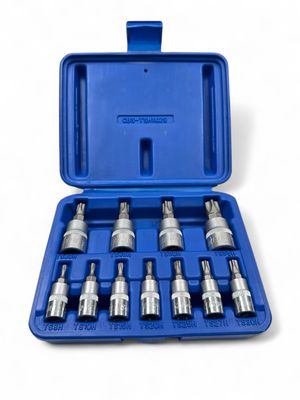 Cornwell 11pc 1/4” & 3/8” Drive 5 Star TamperProof Bit Socket Set, CBSTSH1102S