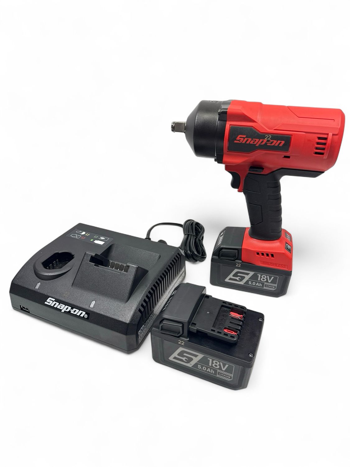 Snap On 18 V 1/2" Drive Impact Wrench Kit (Red), CT9050K2