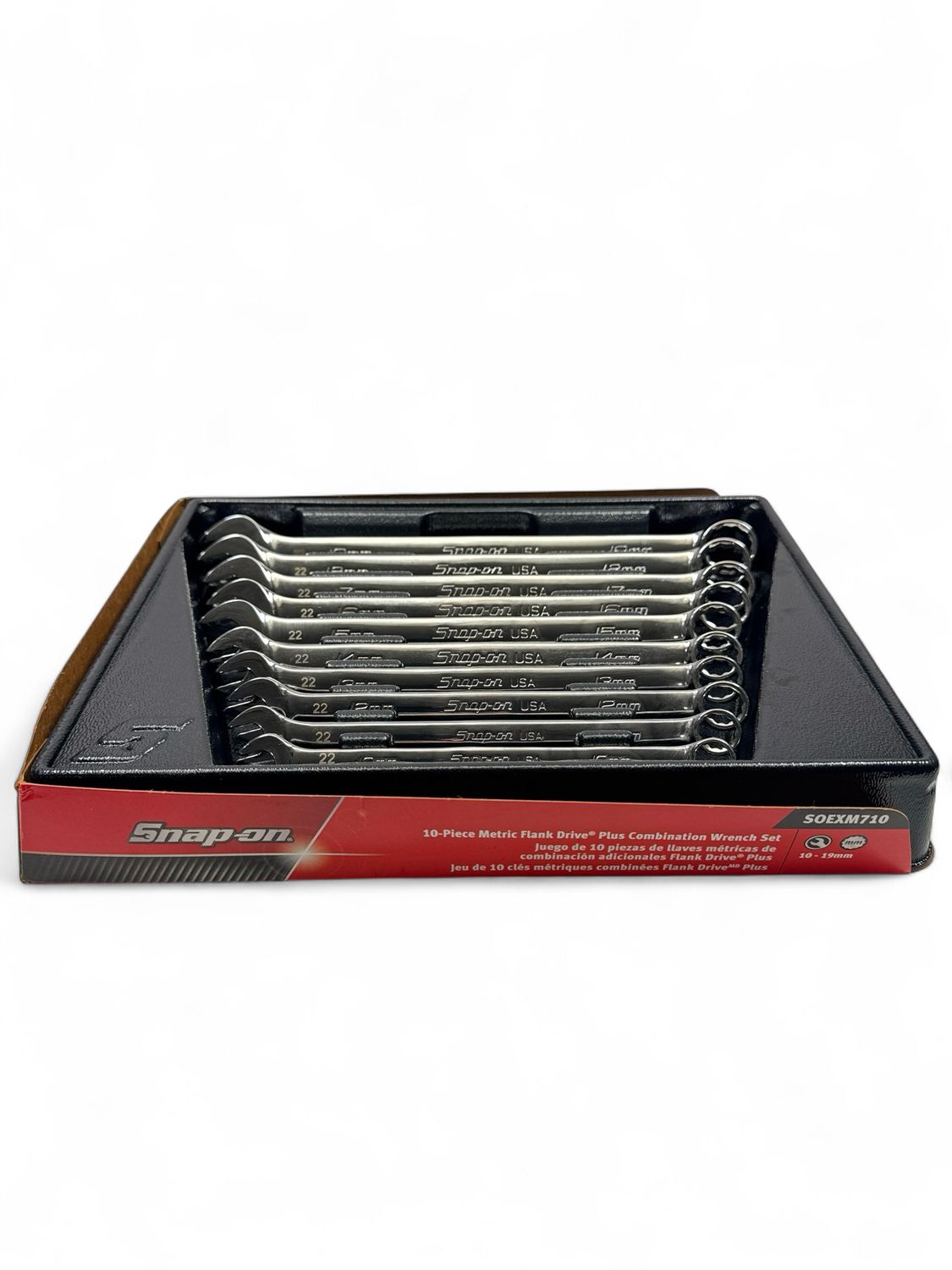 Snap On 10 Pc. 12-Point Metric Flank Drive Plus Combination Wrench Set ...