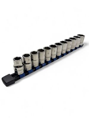 Snap On 12pc 1/2" Drive 6-Point Metric Flank Drive Shallow Socket Set (13-24 mm) 313TWMYA