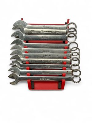 Snap On 10 pc 12-Point Metric Flank Drive Short Combination Wrench Set (10–19 mm), OEXSM710B