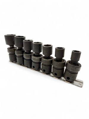 Snap On 7pc 3/8" Drive 6-Point SAE Flank Drive® Shallow Impact Swivel Socket Set (7/16-3/4"), 205IPF