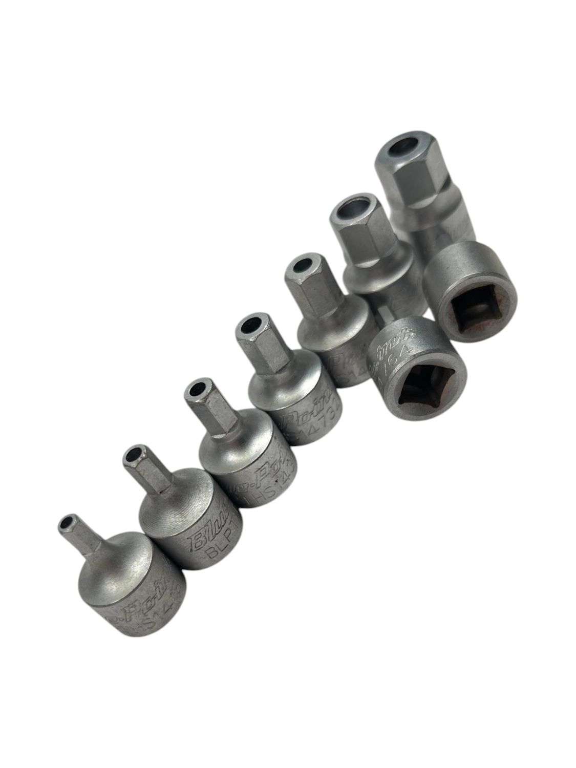 Blue Point 9pc Tamper Resistant Stubby Hex Socket Driver Set(1/16-3/8”)