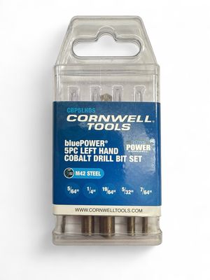 Cornwell Tools 5pc. Left Hand Cobalt Drill Bit Set, CBP5LHDS