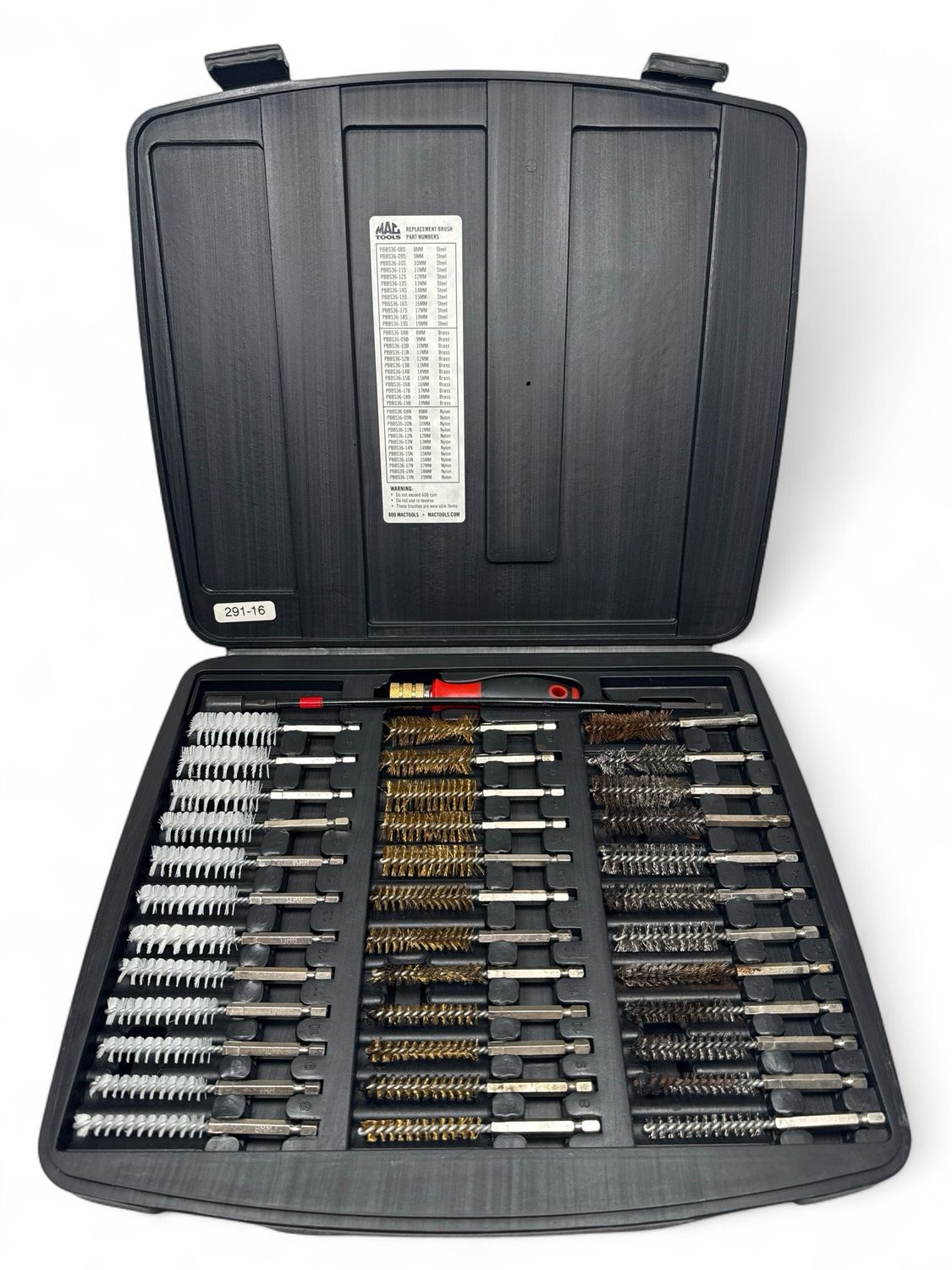 Mac Tools 36pc Professional Bore Brush Set, PBBS918DF