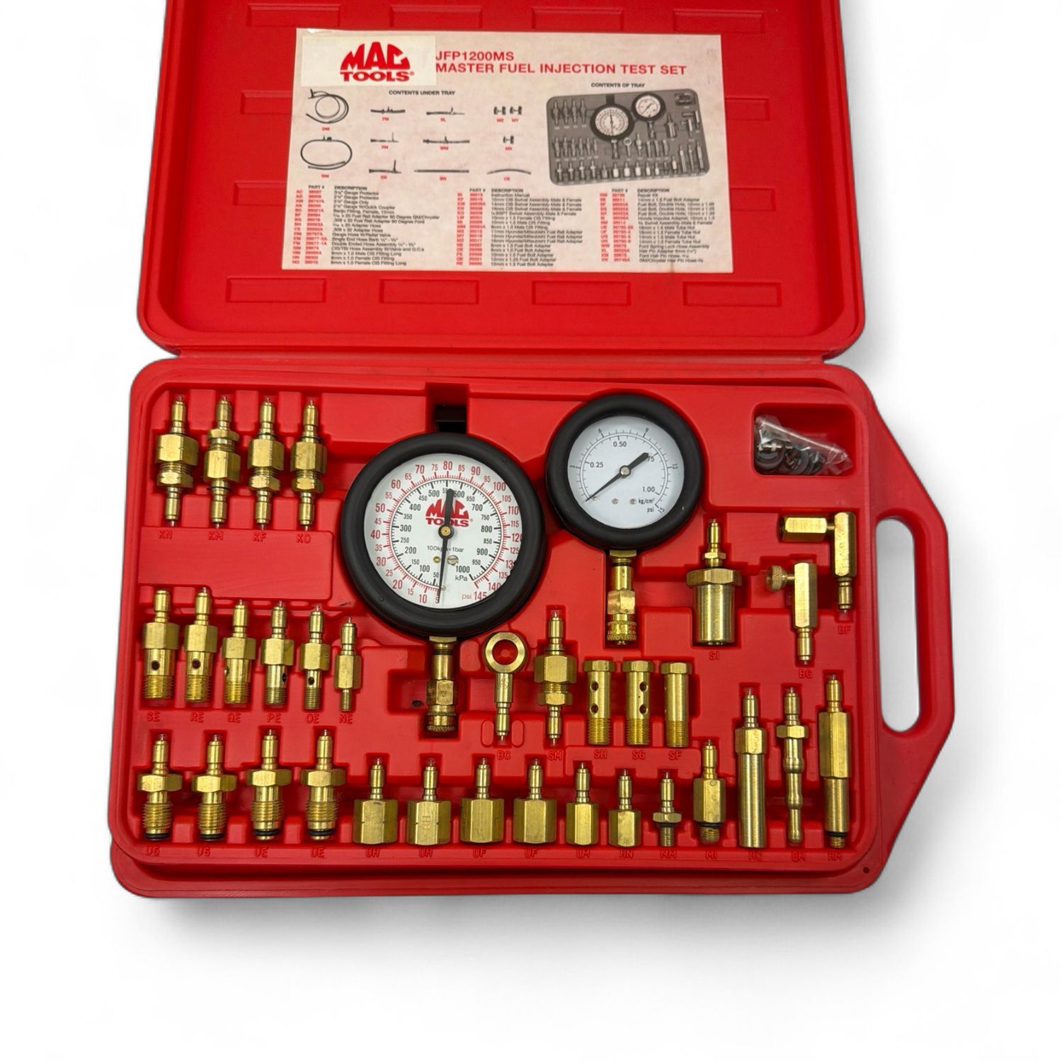 Mac Tools 44pc Master Fuel Injection Test Set, FIT1000MS