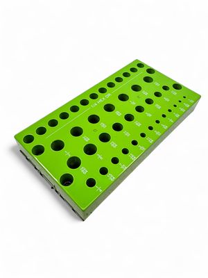 Matco 42 Slot Magnetic Reduced Shank Drill Bit Holder - Green And Black, DBMHHSRG