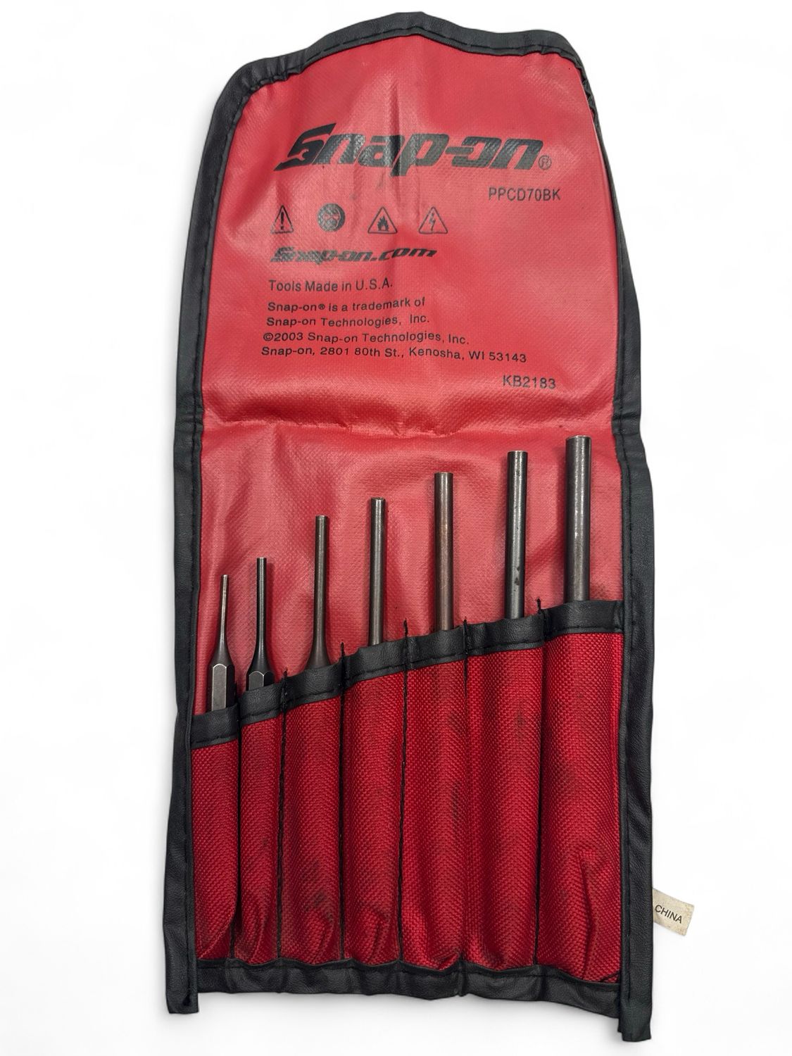 Snap On 7 Pc. Punch Set, PPCD70BK