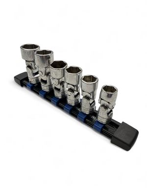 Snap On 6pc 3/8" Drive 6-Point SAE Flank Drive Shallow Universal Socket Set (7/16-3/4") 206AFSA