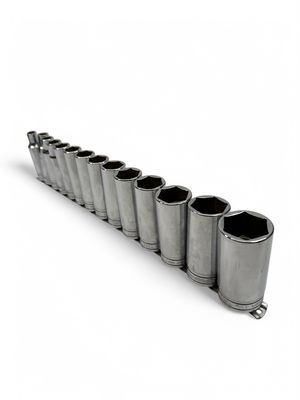 Snap On 14 Pc. 1/2" Drive 6-Point SAE Flank Drive Deep Socket Set (3/8-1-1/4") 313TSYA