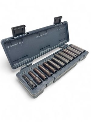 Cornwell 12pc 3/8” Drive Metric Spline 12pt Deep Socket Set, CBPI2LMMD