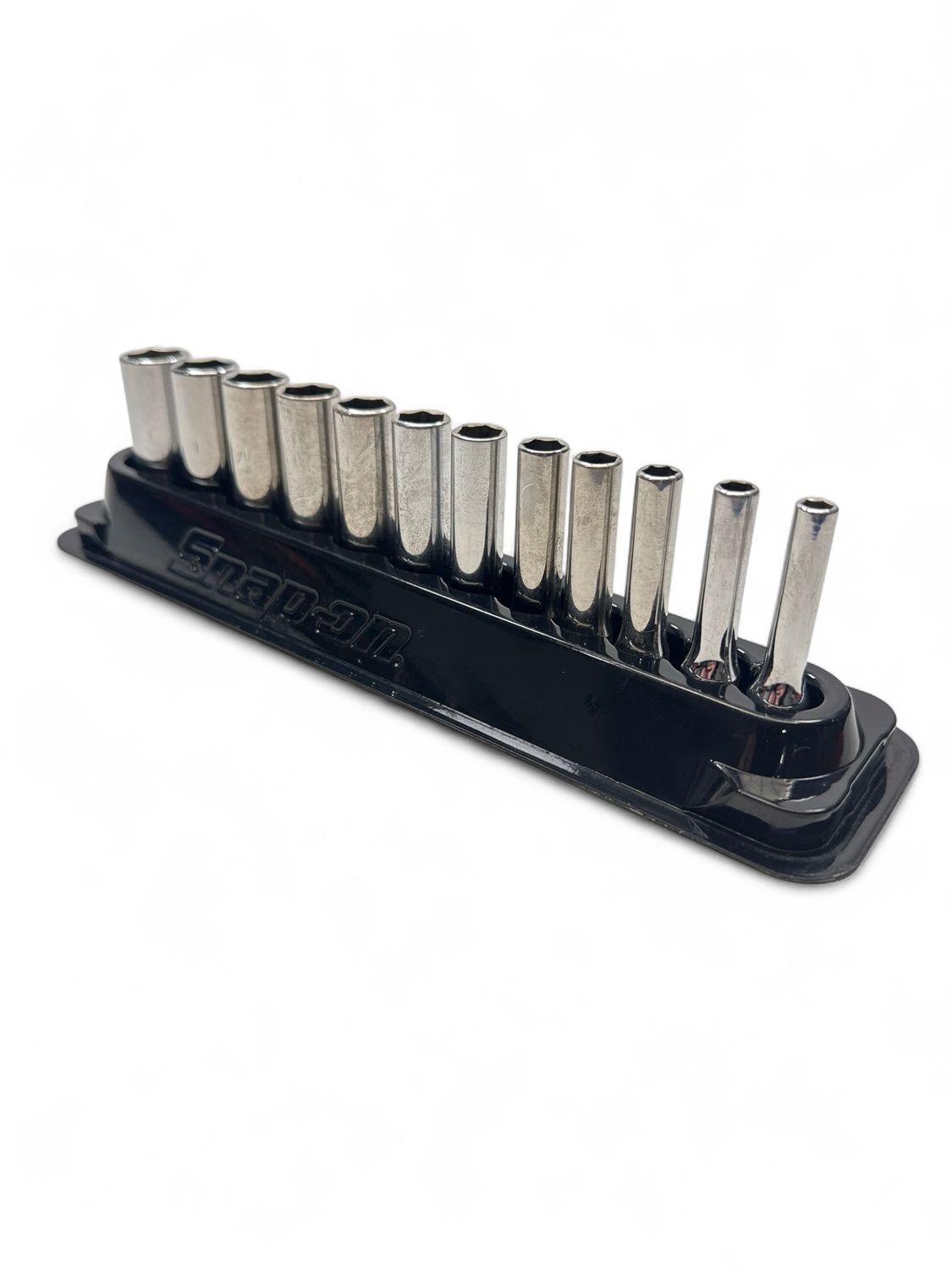 Snap On 12 pc 1/4" Drive 6-Point Metric Flank Drive® Deep Socket Set (5–15 mm), 112STMMY