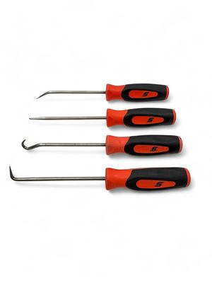 Snap On 4 pc Instinct® Soft Grip Miniature Pick Set, SGASA204CO