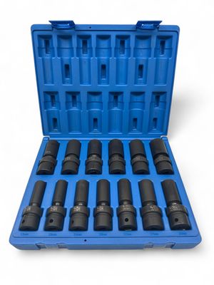Grey Pneumatic 13pc 1/2” Drive Deep Length 6pt Metric Universal Impact Socket Set, 1313UMD