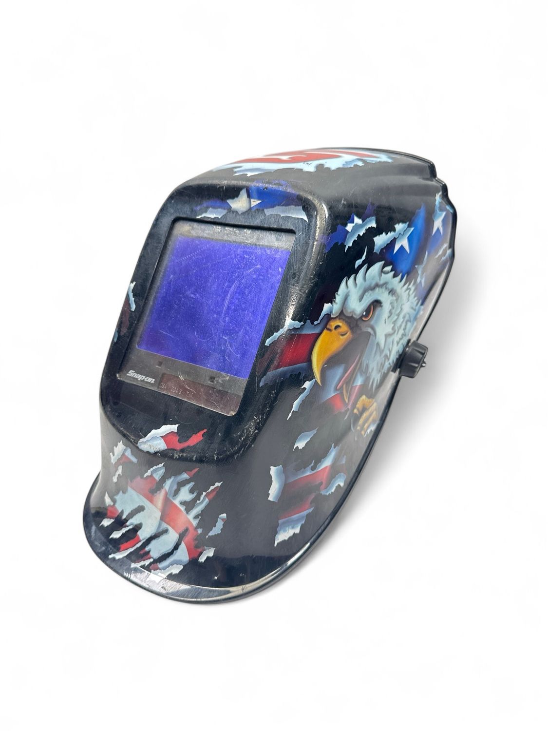 Snap On Auto Darkening Welding Helmet (Black/Multi-Color Eagle Graphic), YA4609