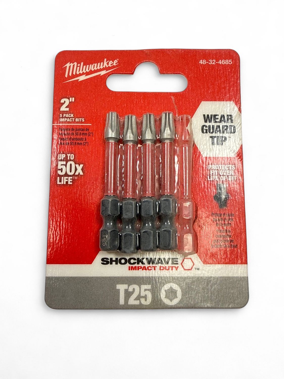 Milwaukee 4pc 2” Impact Bit Set, 48-32-4685