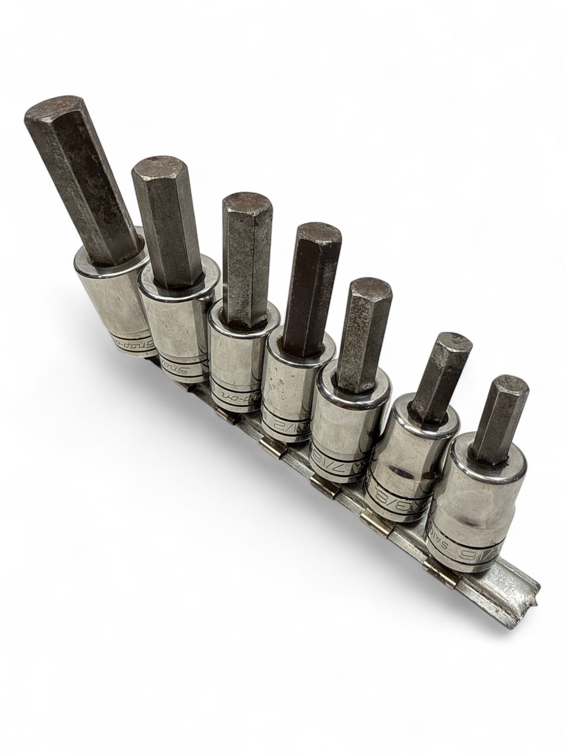 Snap On 7 Pc. 1/2" Drive SAE Hex Bit Standard Socket Driver Set (5/16-3/4") 307ESAY