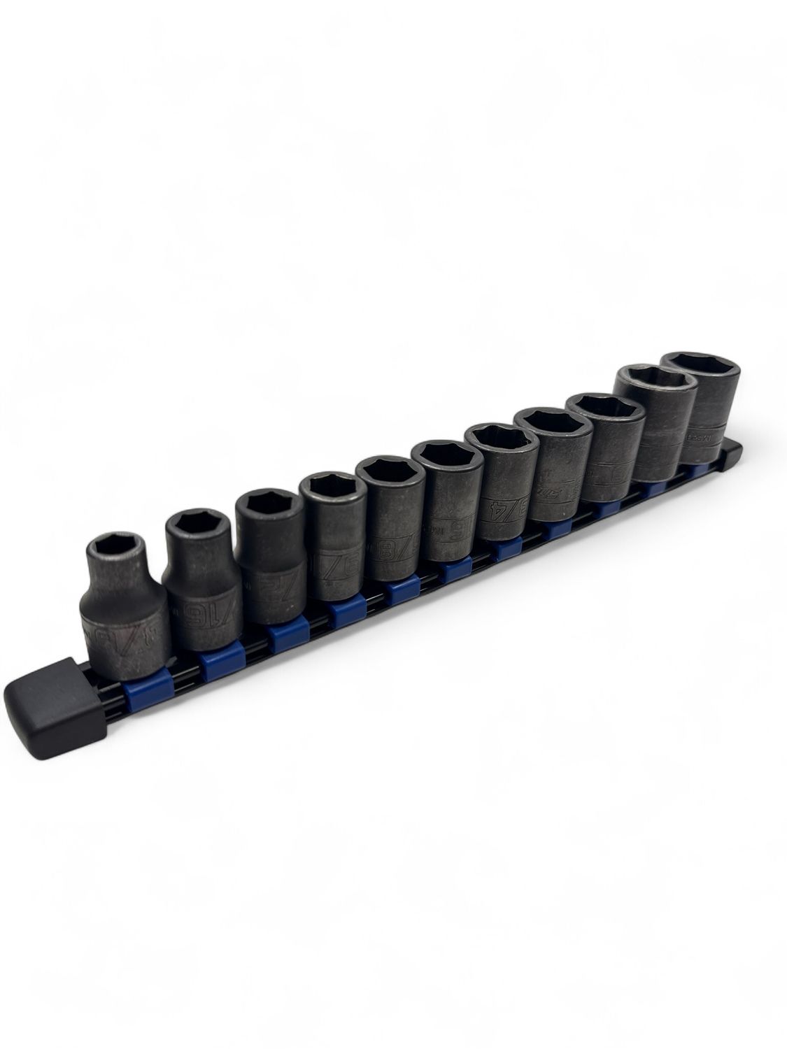 Snap On 11 Pc. 1/2" Drive 6-Point SAE Flank Drive Shallow Impact Socket Set (11/16-1 5/16") 311IMYA
