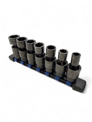 Matco 7pc  3/8" Drive SAE 6 Point Universal Impact Socket Set, SBUP76TB