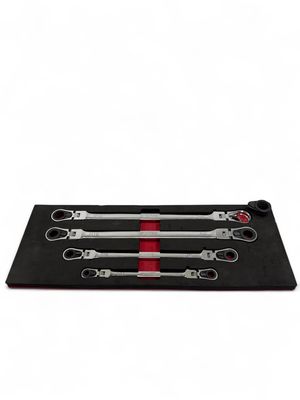 EZ Red Double Box Locking Flex Head Wrench, EZRNR4S