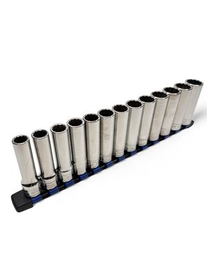 Snap On 13 pc 1/2 Snap On 13 pc 1/2" Drive 12-Point Metric Flank Drive® Deep Socket Set (12-24 mm) 313SMYA