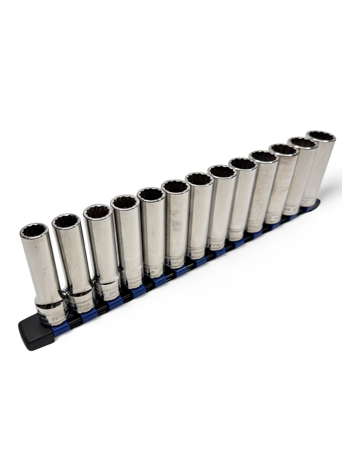 Snap On 13 pc 1/2" Drive 12-Point Metric Flank Drive® Deep Socket Set (12-24 mm) 313SMYA