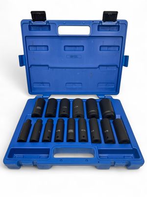 Cornwell 15pc 1/2” Drive BluePOWER SAE deep Power 6pt Socket Set, CBPI3L
