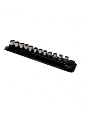 Snap On 12 Pc. 3/8" Drive 6-Point Metric Flank Drive Shallow Socket Set (8-19 mm) 212FSMY