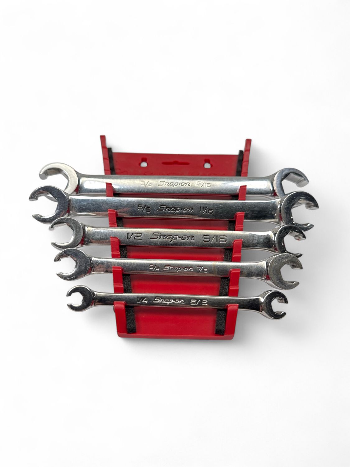 Snap On 5 Pc. 6-Point SAE Flank Drive Double End Flare Nut Wrench Set (1/4-13/16") RXFS605B