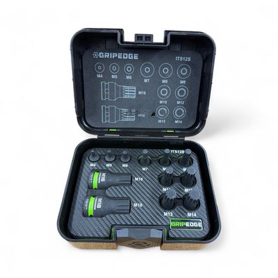 Grip Edge 12-PC RPT 1/4, 3/8 & 1/2" Drive Standard Impact Triple Square Driver Set, ITS12S