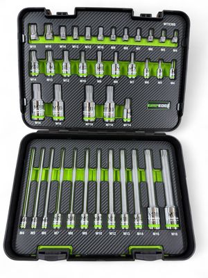 Grip Edge 39-PC RPT™ 1/4", 3/8", & 1/2" Drive Low-Profile, Standard, Extra-Long & Security Master Triple Square Socket Set, MTS39S