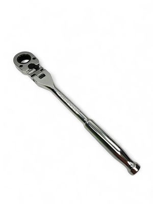 GripEdge | 1/4" Drive Standard Flex Head 7/16 Hex Low Profile Dual Action Driver Ratchet, DFRA6572