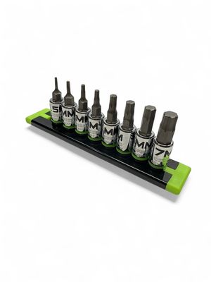 Grip Edge RPT Hex Driver Set - 8-Pc 1/4'' Drive Short Metric, GE8ASMHSRPT